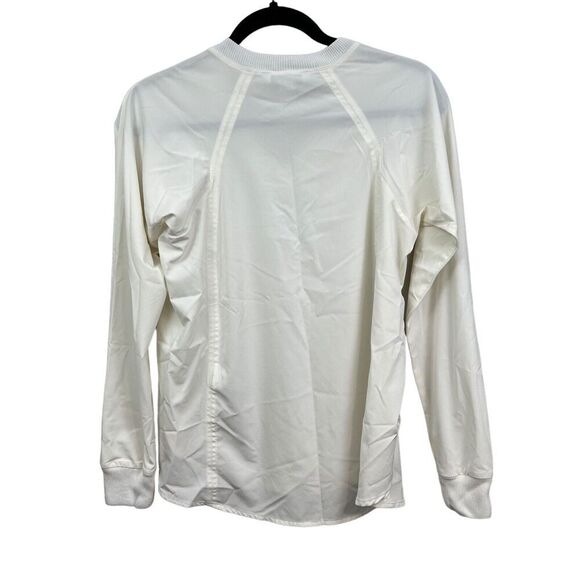Athleta Womens Zephyr Top V Neck Stretch Quick Dry Long Sleeve Off White Sz XXS - Picture 4 of 5